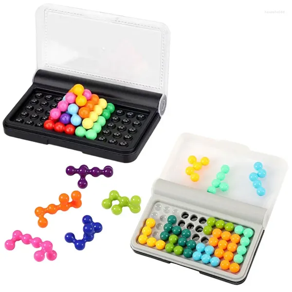 Dipinti 120 Sfide Intelligenza Puzzle 3D Gioco da tavolo Piatto classico Perla Mente logica per bambini Piramide Perlina Montessori Giocattolo Regali