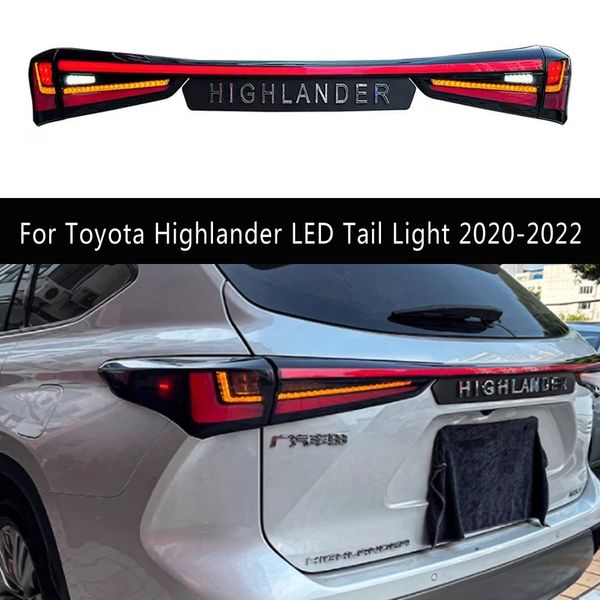 Freno Retromarcia Fendinebbia Dinamico Streamer Indicatori di direzione Per Toyota Highlander Fanale posteriore a LED 20 21 22 Nuovo Kluger Lampada posteriore Gruppo fanale posteriore