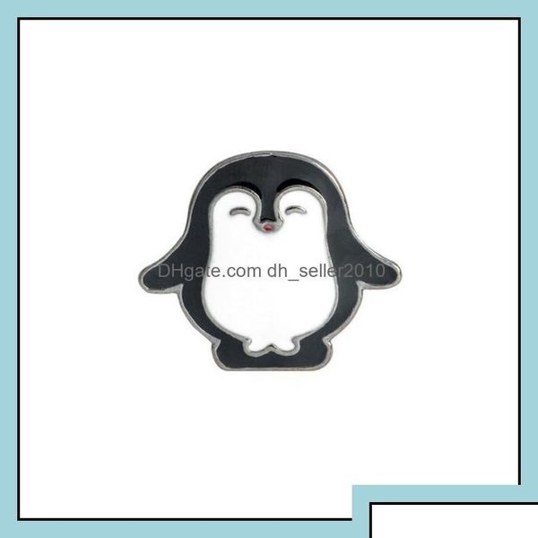 Pins broches pinos broches personalizado duro esmalte pino adorável panda pinguim animal jóias personalizado homens mulheres crianças encantos liga bk broo dhsd8