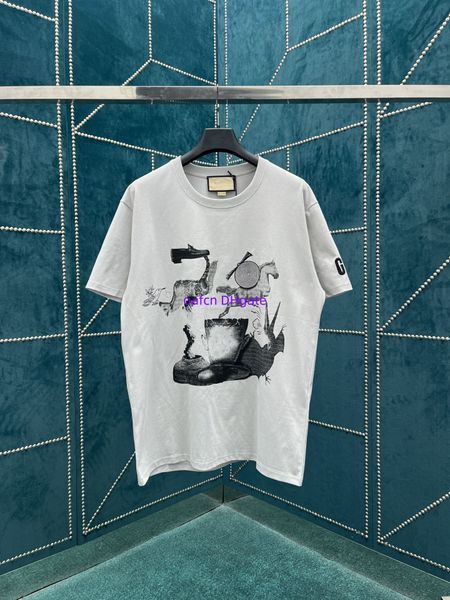 T-shirt da uomo T-shirt firmata T-shirt ampia T-shirt alla moda Ed Artist Camicia a maniche corte Camicia casual da uomo Polo da strada di lusso 1921 T-shirt da uomo stampata 843