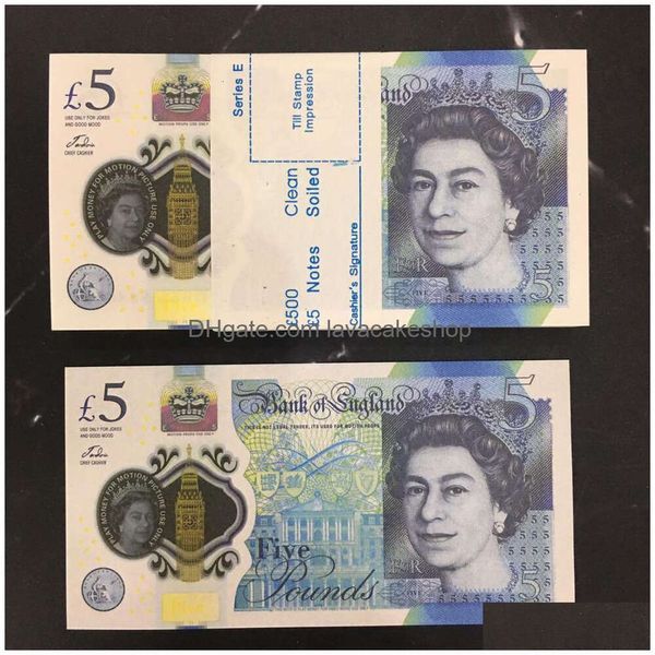 Altre forniture festive per le feste di applicazione Toys Money Pounds UK GBP British 10 20 50 Note false commemorative Toy for Kids Christmas Regali 4928177b3Sv