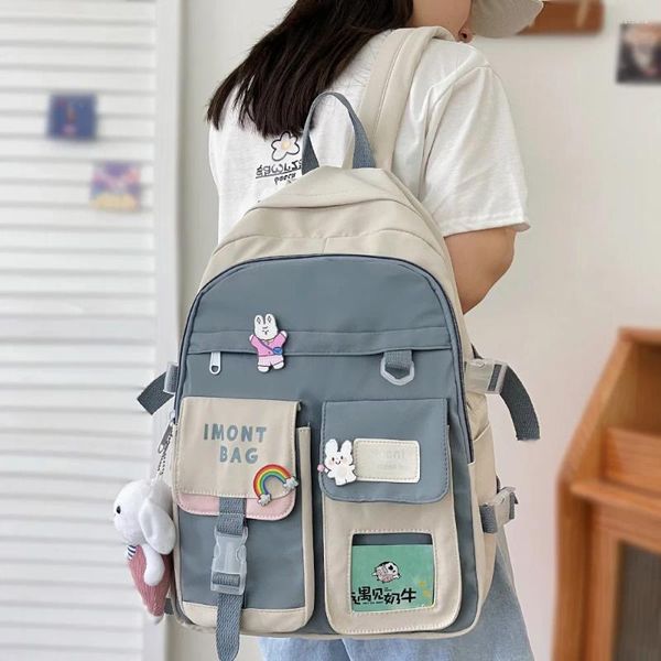 Schultaschen Mode Dame Gelee Klar Rucksack Weibliche Nette Transparente Tasche Mädchen Buch Laptop Kawaii College Frauen Student