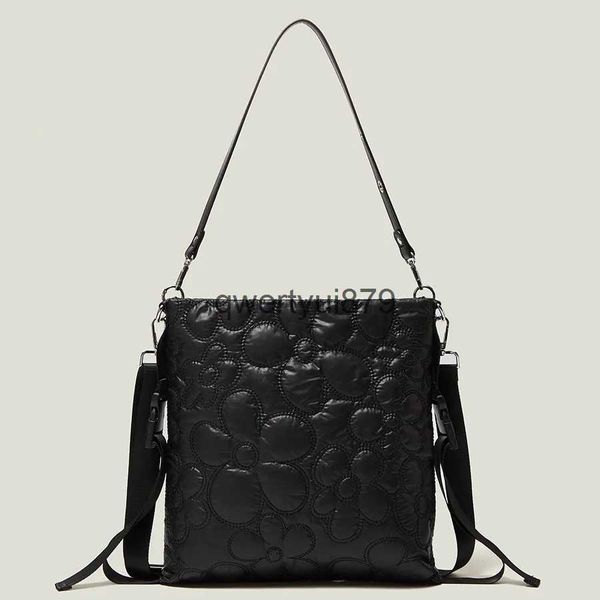 Sacos de ombro casual acolchoado grande tote mulheres soulder designer flor acolchoado andbags para baixo coon náilon crossbody saco grande sopper bolsash2421