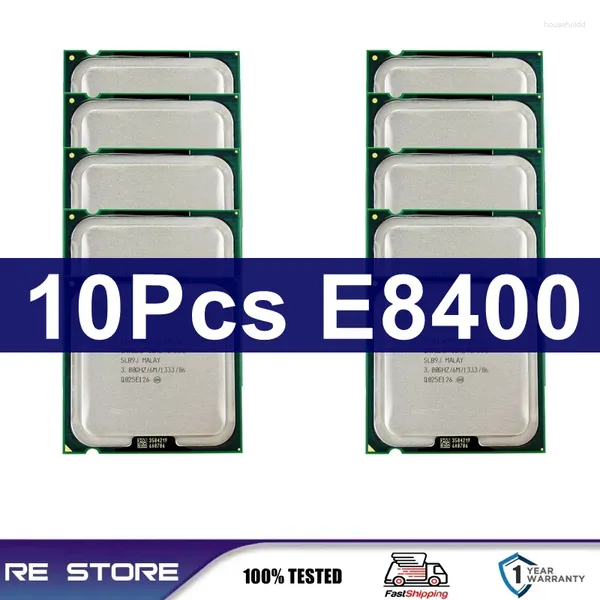 Placas-mãe usadas processador Core 2 Duo E8400 Dual-Core 3.0Ghz FSB 1333MHz Soquete LGA 775 CPU 10 unidades / lote