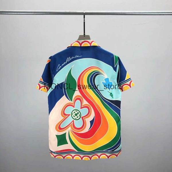T-shirt da uomo Nuovo arrivo Top Abbigliamento moda Morbido cotone con stampa floreale Manica corta Casual Slim Camicia formale H2421