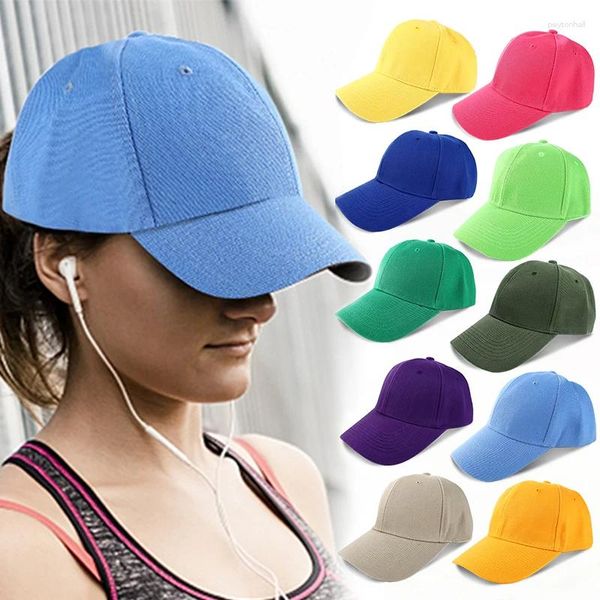 Bola bonés multi-colorido beisebol para homens mulheres verão chapéu sólido simples ajustável chapéus ao ar livre proteção solar viseiras boné casual