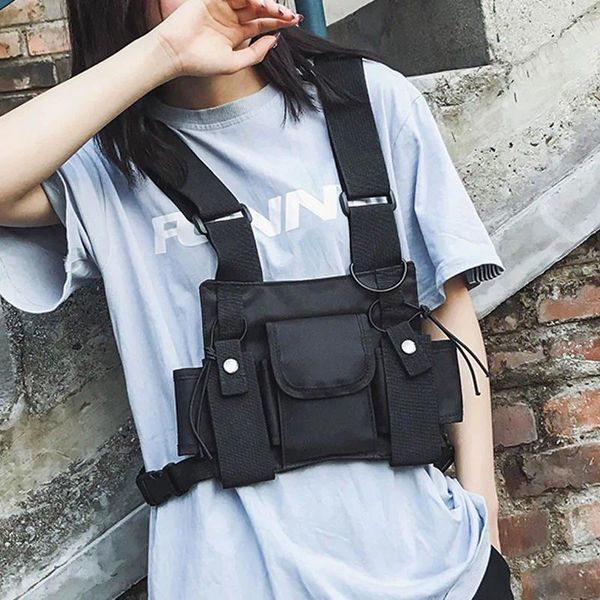 Cintura sacos streetwear saco moda peito unisex de alta qualidade nylon fanny pack colete funcional equipamento tático