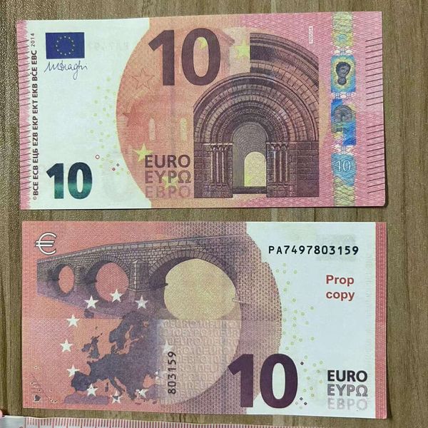 Falschgeld 10 Euro Fake Atmosphere Bar Sale Toy Collection 10 Banknote Stage Prop Movie Party PlayH16D