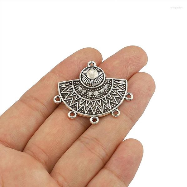 Takılar 10pcs Tibet Gümüş Etnik Kabile Bohemia Boho Konnektör kolye takı için kolye Yapma Bulguları 31.5x35mm