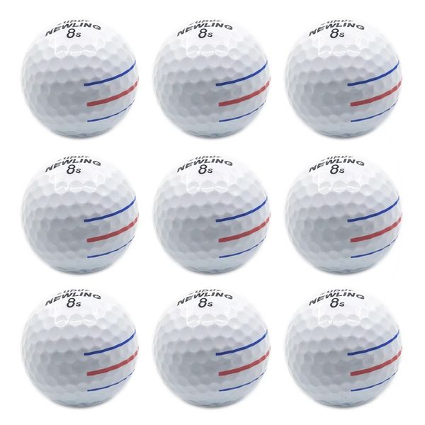 12 PCS Golf Topları 3 Renk Çizgileri Amaç Süper Uzun Mesafe 3 Parçalı/Katman Topu Profesyonel Rekabet Oyunu Markası 240124