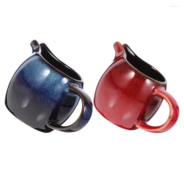 Conjuntos de louça 2 pcs café cerâmica jarro de leite xarope dispensador caneca pequena creme latte jarro molho chaleira