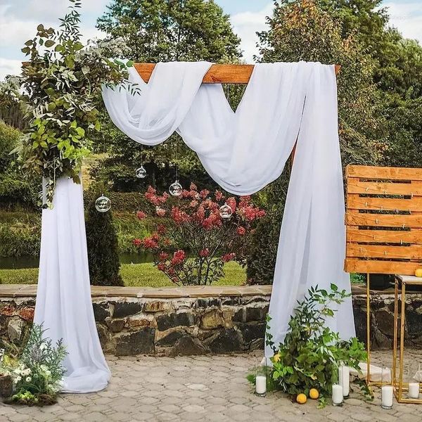 Cortina pura casamento arco drapeado tecido chiffon pano de fundo cortina cerimônia recepção swag pendurado decoração