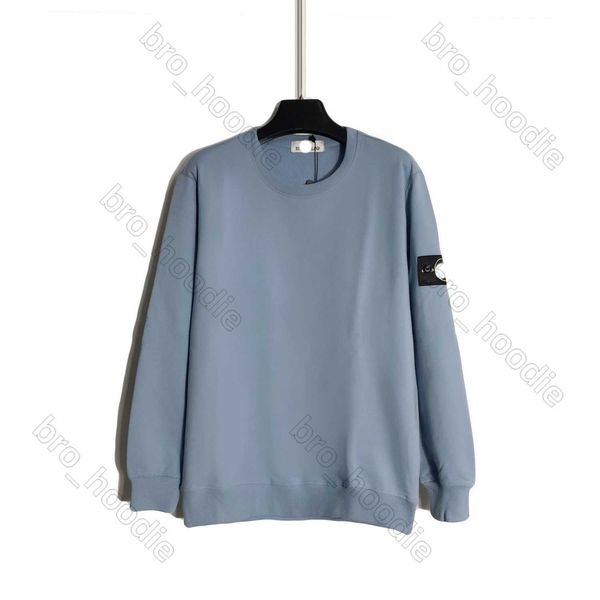 Felpe con cappuccio da uomo di design Stones Island Felpe con cappuccio per uomo Pullover Compass Arm Emblem Tasca con cerniera Tinta unita Terry Girocollo Maglione largo Abbigliamento NXZW