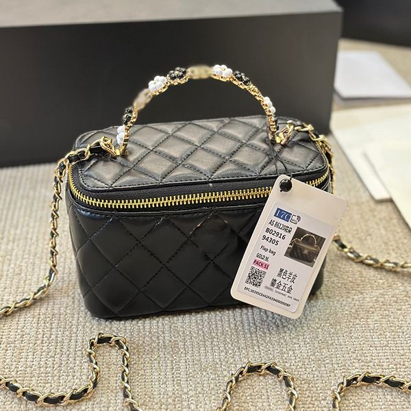 Manico classico Camelia Mini custodia per cosmetici Borse Borse Francia Marchio Hardware in metallo dorato Borse a tracolla da donna Borsa a tracolla trapuntata di alta qualità di design di lusso