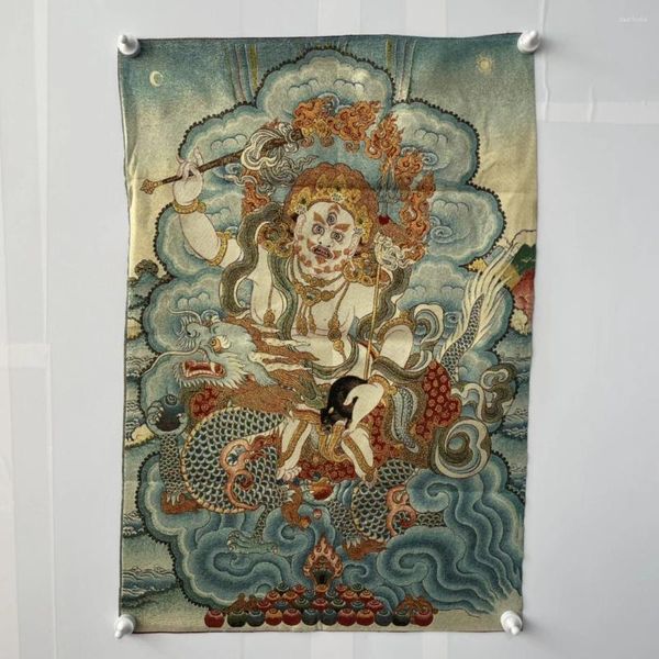 Wandteppiche China Tibet Buddhistische Seidenstickerei Tangqin Thangka Malerei Home Dekoration