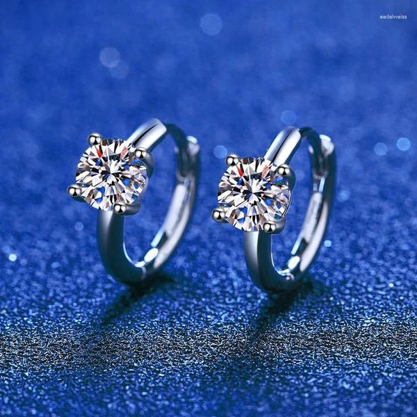 Orecchini a bottone Smvp Moissanite Cerchio piccolo 0,5CT Lab Diamond 925 Sterling Silver Cartilagine per donne Ragazze Adolescenti