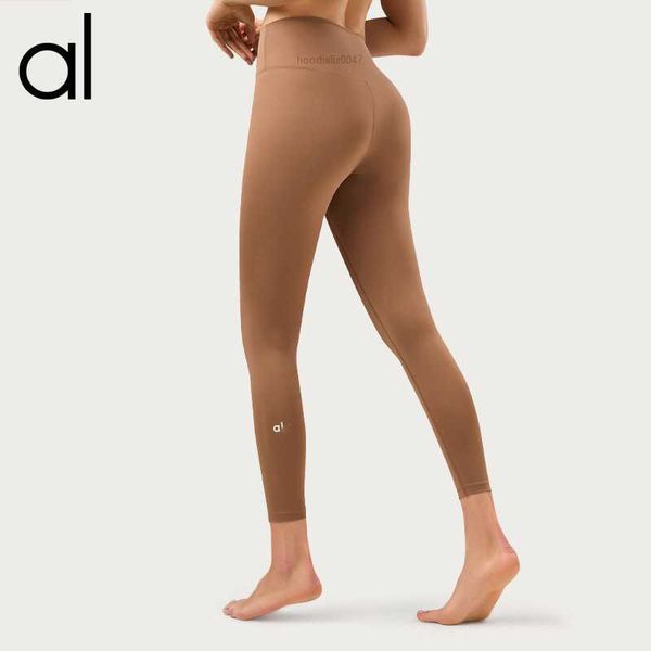 Tessuto AL Lycra Tinta unita Pantaloni da yoga da donna Vita alta Sport Abbigliamento da palestra Leggings Pantaloni da fitness elastici da donna IHVC