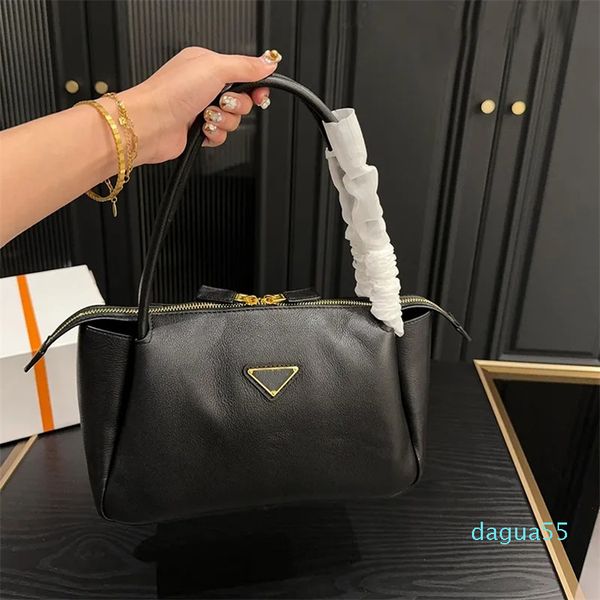 Handtasche Kissen Umhängetasche Hardware-Emblem Reißverschluss Doppelgriff Damentaschen Einkaufstasche Modische Tragetasche