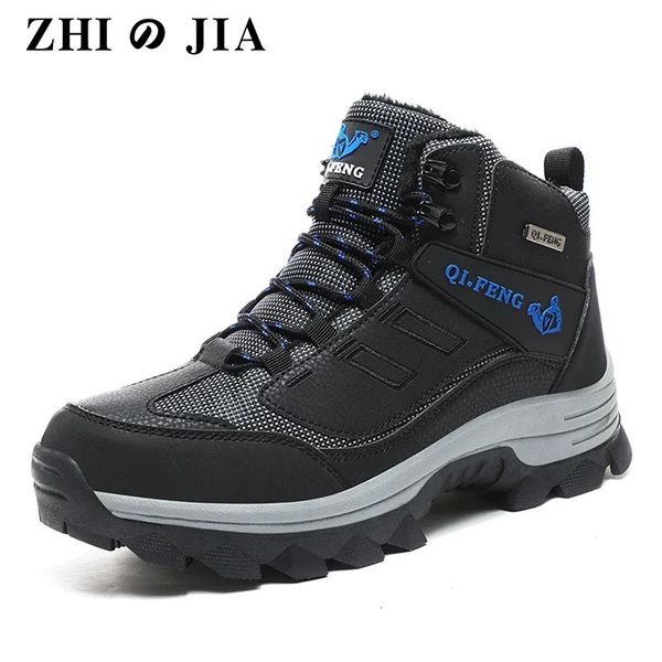 Large Size 47 Uomo Estate Inverno Outdoor Pelliccia calda antiscivolo Moda Donna Calzature Stivali da trekking Ragazzi Lavoro all'aperto Stivaletto Autunno 240126