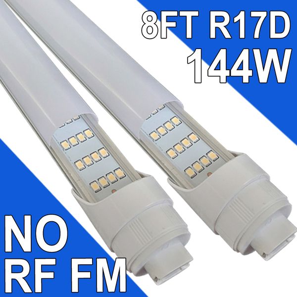 LED ampuller 8 ayak, 2 pin 144W 6000K, T8 T10 T12 LED Tüp Işıkları, R17D LED 8 ayak, Ho Rotatable LED mağaza ışıkları çift uçlu güç, 8ft LED ampuller