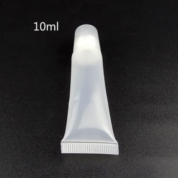 Üst düzey 10pcs 5ml/10ml doldurulabilir boş kozmetik tüpler dudak parlatıcı temiz kaplar makyaj araçları