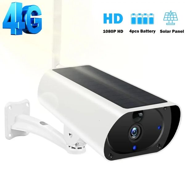1080P 4G Bullet IP-Kamera PIR Menschenerkennung Home Security Schutz CCTV Videoüberwachung Eingebauter Akku Wasserdicht IP66 240126
