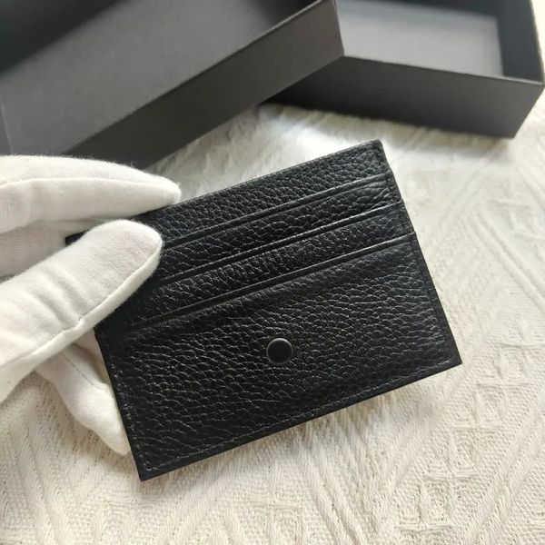 Top Porta carte di lusso Portafoglio di design Portafogli uomo donna di lusso Porta biglietti da visita con ciottoli Viene fornito con scatola Borsa in pelle Porta carte di credito Borsa per passaporto 9527