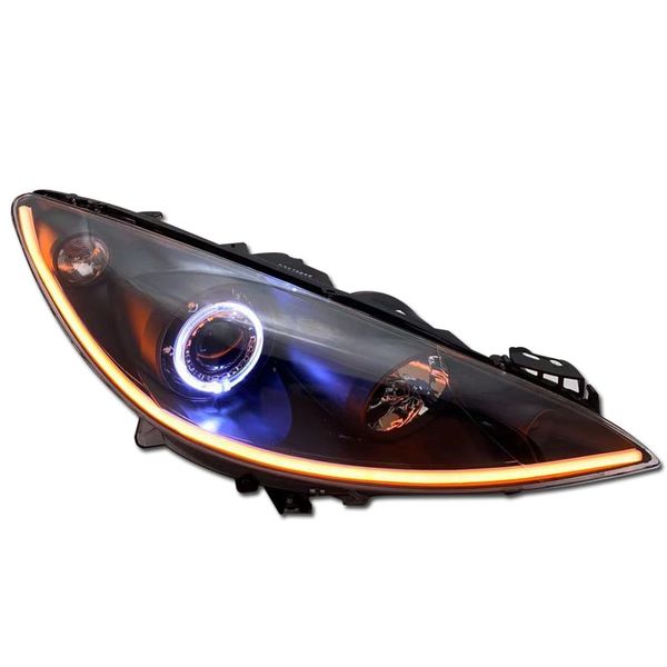 Para peugeot rcz 308cc led conjunto do farol 10-15 lâmpada dianteira luz de circulação diurna streamer indicador de sinal de volta acessórios do carro