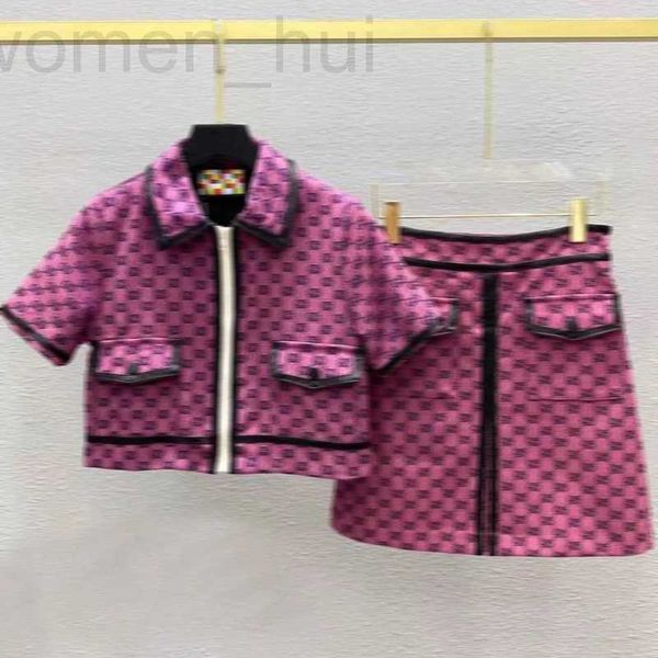 Zweiteiliges Kleid Designer Damen Casual Anzüge Buchstaben Luxus Frau Jacke Mäntel für Frauen Kurzarm Reißverschluss Jacke Cool Girls Streetwear Set C161 04GD