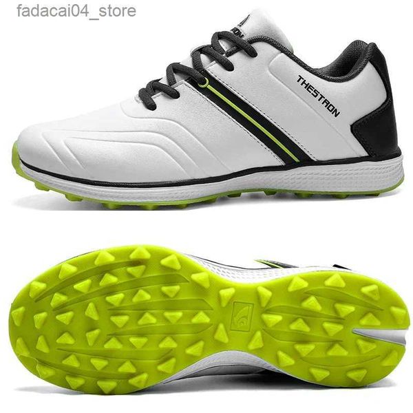 Sapatos de rolo à prova dwaterproof água homens sapatos de golfe profissional leve calçado de golfe ao ar livre esporte formadores tênis atlético marca q240201