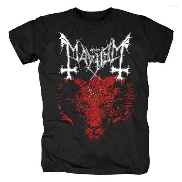 Homens Camisetas Preto Heavy Metal Rapper Mayhem Death Cool Camisa Homens Mulheres Oversized Tee