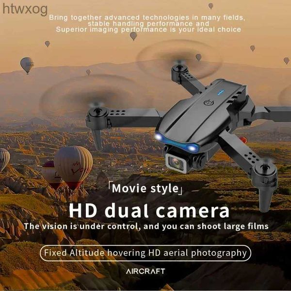 Droni E99 Pro Drone pieghevole Quadcopter Fotografia aerea Elicotteri RC Professionale WIFI FPV HD Doppia fotocamera Mini Dron Giocattoli YQ240201