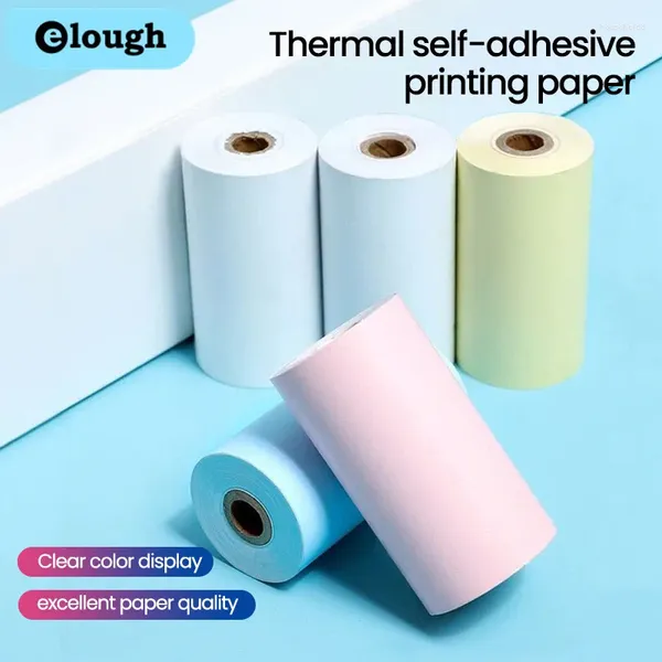 Mini impressora de papel térmico colorido adesivo autoadesivo rolos etiqueta para imagem po portátil 57mm