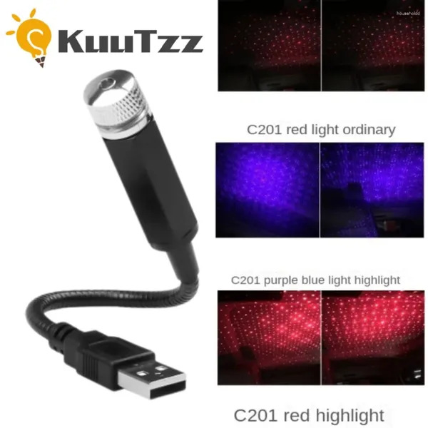 Luzes noturnas luz usb led carro teto estrela projetor atmosfera galáxia lâmpada decorativa ajustável para decoração de teto de sala de automóvel