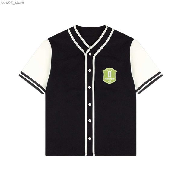 Herren T-Shirts KOOP TWICE 5TH WORLD TOUR Jersey Streetwear Harajuku Thin Button Baseball Uniform Baseball Jersey Männer/Frauen Q240201