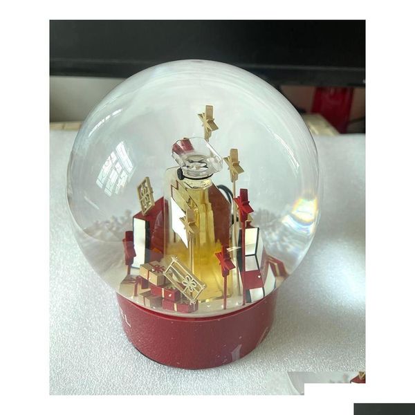 Decorações de Natal 2023 Edição C Clássicos Globo de Neve Vermelho com por garrafa dentro de bola de cristal para aniversário especial Novidade Vip Gi Dhv0t