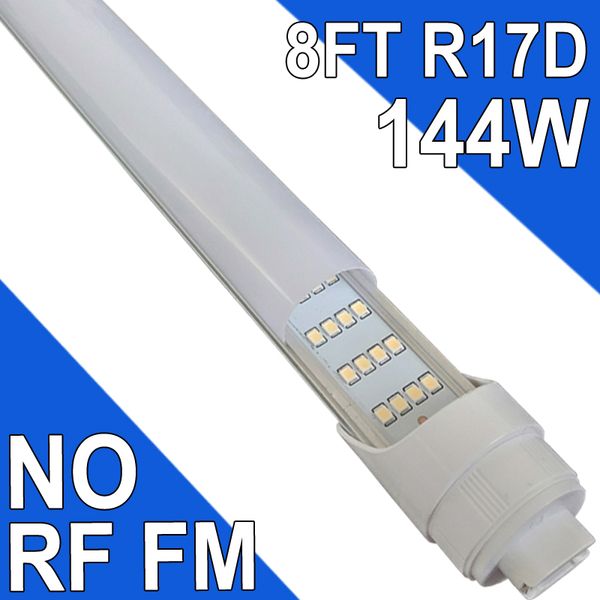 LED-Glühbirnen 8 Fuß, 2-polig, 144 W 6500 K, T8 T10 T12 LED-Röhrenlichter, 8 Fuß LED-Glühbirnen als Ersatz für Leuchtstofflampen R17D LED 8 Fuß, LED-Ladenleuchten Dual-Ended Power usastock
