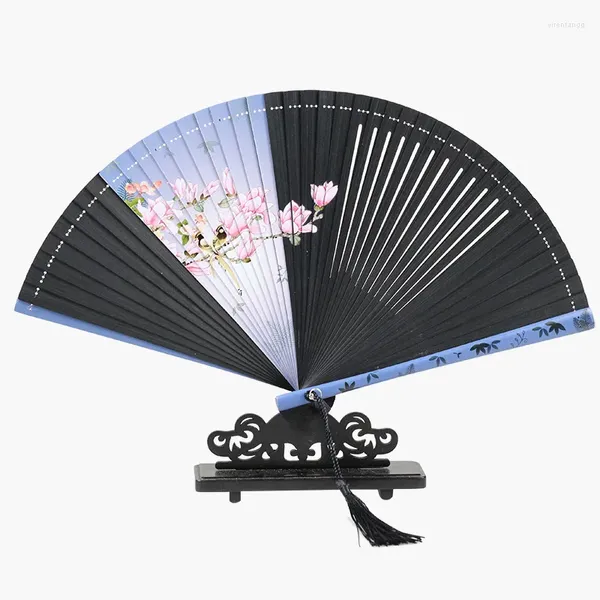 Dekorative Figuren, tragbarer Mini-Faltfächer, chinesischer klassischer Hanfu, passender Handheld, antikes kulturelles Handwerk, Geschenk, Zuhause, Ventilador