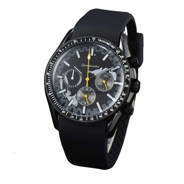 Oujia Super Series Six Needle Functional Quartz Timing Orologio da uomo in acciaio inossidabile business Design SiliconeI prodotti genuini hanno loghi