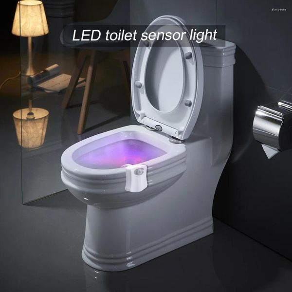 Luci notturne LED Bagno WC Luce notturna Corpo Sensore di movimento PIR Luce per sedile intelligente Lampada WC impermeabile