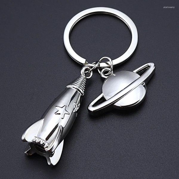 Chaveiros Metal Rocket Keychain Homens Dream Planet Spaceship Chaveiro Espaço Viajando Carro Chaveiro Presente Jóias K4231