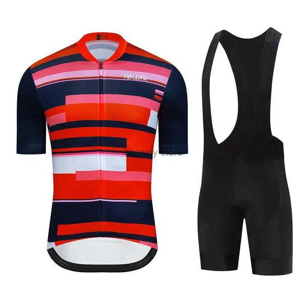 Homens Tracksuits NewCycling Jersey Set Mens Ciclismo Roupas Road Bike Camisas Terno Bicyc Bib ShortsWear Maillot Culotte CiclismoH2421