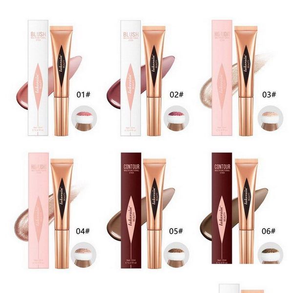 Бронзеры Хайлайтеры Lakerain Highlighter Contour Stick Eye B Highlight Concealer Beauty Mtifuncational Легко носить Долговечный B Dhbgg