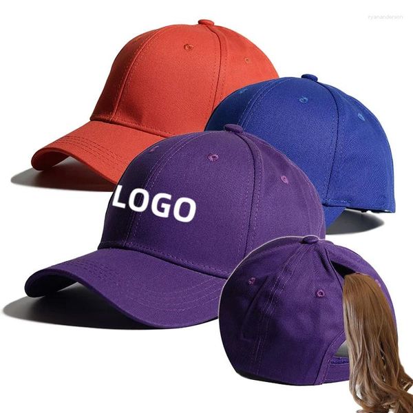 Cappellini con stampa ricamata personalizzata Logo trecce Personalizzazione Regalo speciale per la fidanzata Berretto da baseball nero da donna in cotone