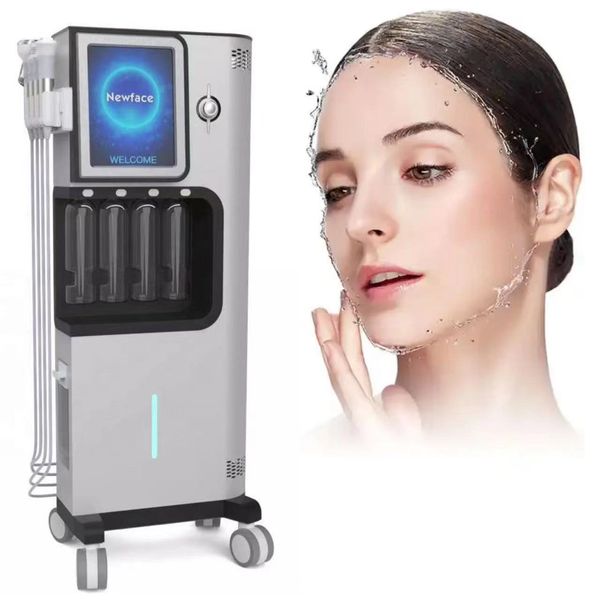 Fábrica oem/odm aqua peel jet hydra dermoabrasão bolha oxigênio ruga remover cuidados com a pele reparar uma máquina de spa de beleza vertical