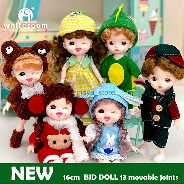 Bonecas ob11 bjd 1/12 novo mini brinquedo 17cm moda boneca para menina brinquedos bonecas vestir-se bonito anime máscara de olho corpo para o presente aniversário do miúdo