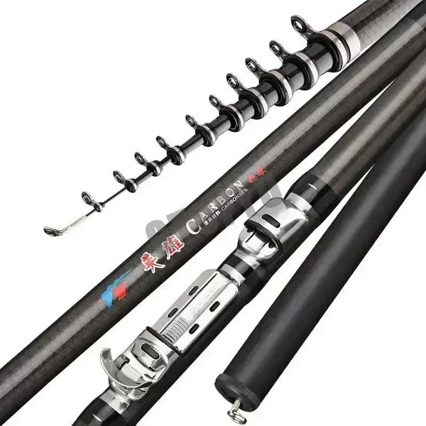 27M 36M 45M 54M 6 72M Carbono Telescópico Rock Fishing Rod Ultra Light Isca Carpa Viagem Oceano Spinning 240119