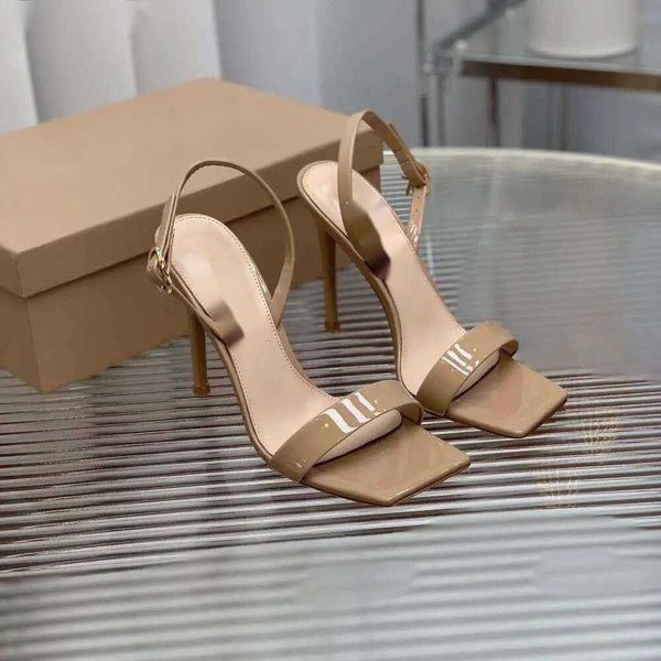 Scarpe eleganti con tacco per donna Sandali Desiner estivi con cinturino per i piedi Calzature con cerniera posteriore con tacco