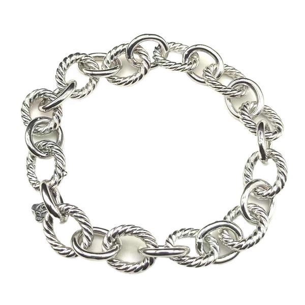 Bracciale Dy Designer Moda di lusso Donna Qualità originale DY Cerchio Bracciale a catena a maglie Catene cubane Diamanti Moda retrò Festa di compleanno Gioielli Regalo Popolare