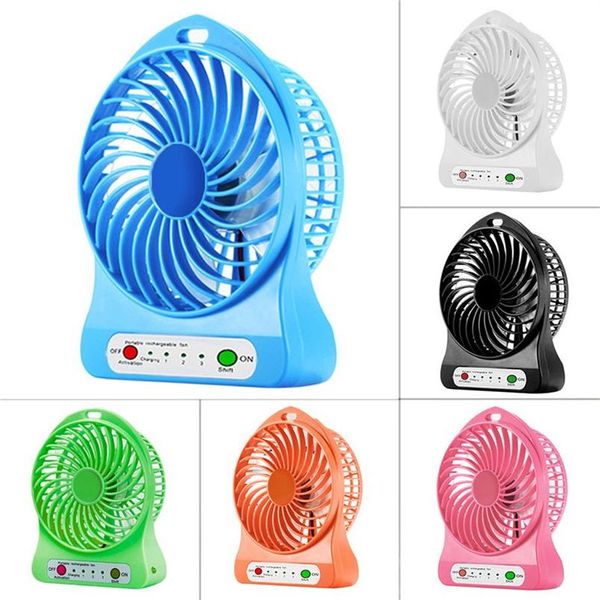 2020 PIÙ NUOVO Mini Ventilatore da tavolo portatile Mini ventilatore USB Ventilatore agli ioni di litio Batteria ricaricabile Multiuso con box2407